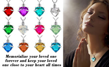 Load image into Gallery viewer, Month of URN Cremation Necklaces pendant for Ashes "Always in My Heart"
