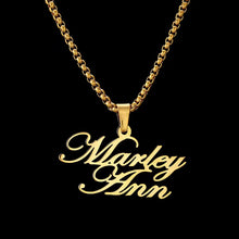 Load image into Gallery viewer, Custom Made18K Gold Plated Sterling Silver Double Layer Name Necklace