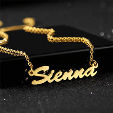 Load image into Gallery viewer, Custom Made 18K Gold Plated Sterling Silver Name Necklace