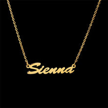 Load image into Gallery viewer, Custom Made 18K Gold Plated Sterling Silver Name Necklace