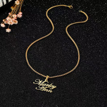 Load image into Gallery viewer, Custom Made18K Gold Plated Sterling Silver Double Layer Name Necklace